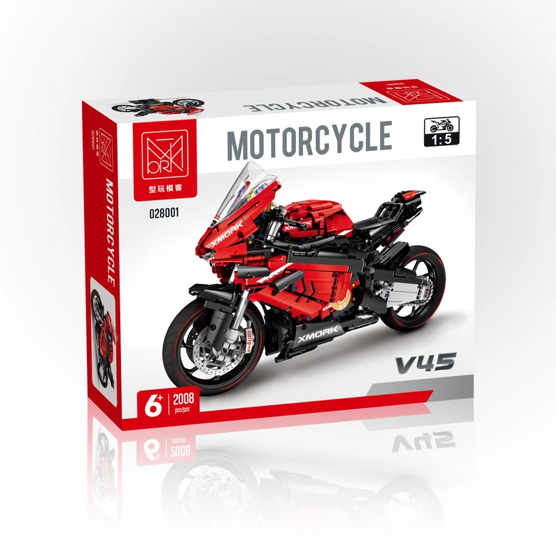 New Arrival DUCAYI V4S 1:5 Germany Tycole motorbike Model Toys DIY bricks set Building Blocks Toy