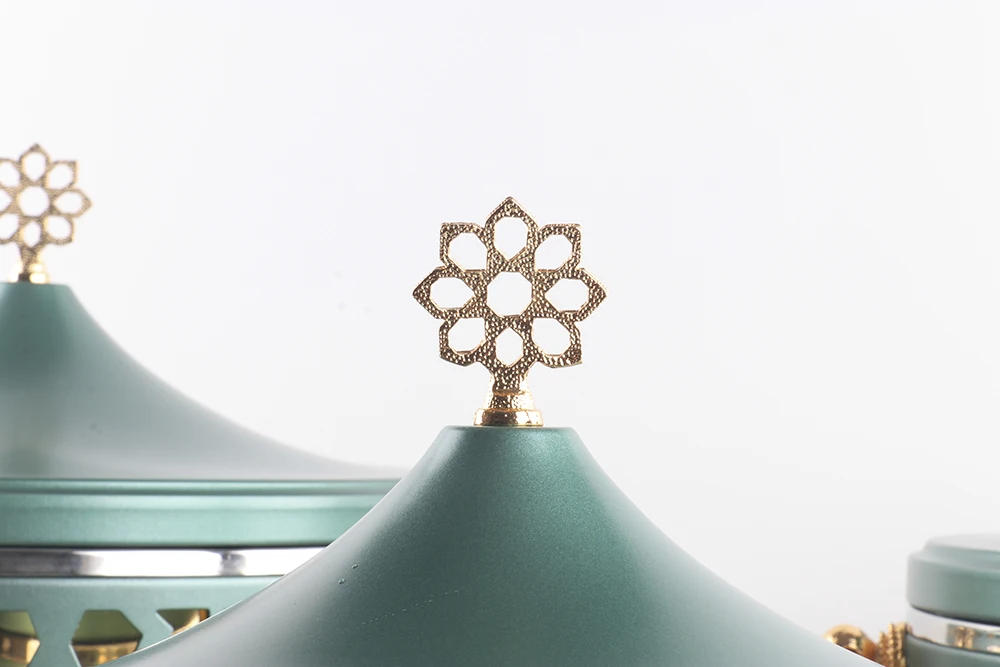 3.5L+4.5L+5.5L Luxury Arabic Hot Pot Dallah Thermos Food Container Warmer Set For Hotel and Restaurant Supply