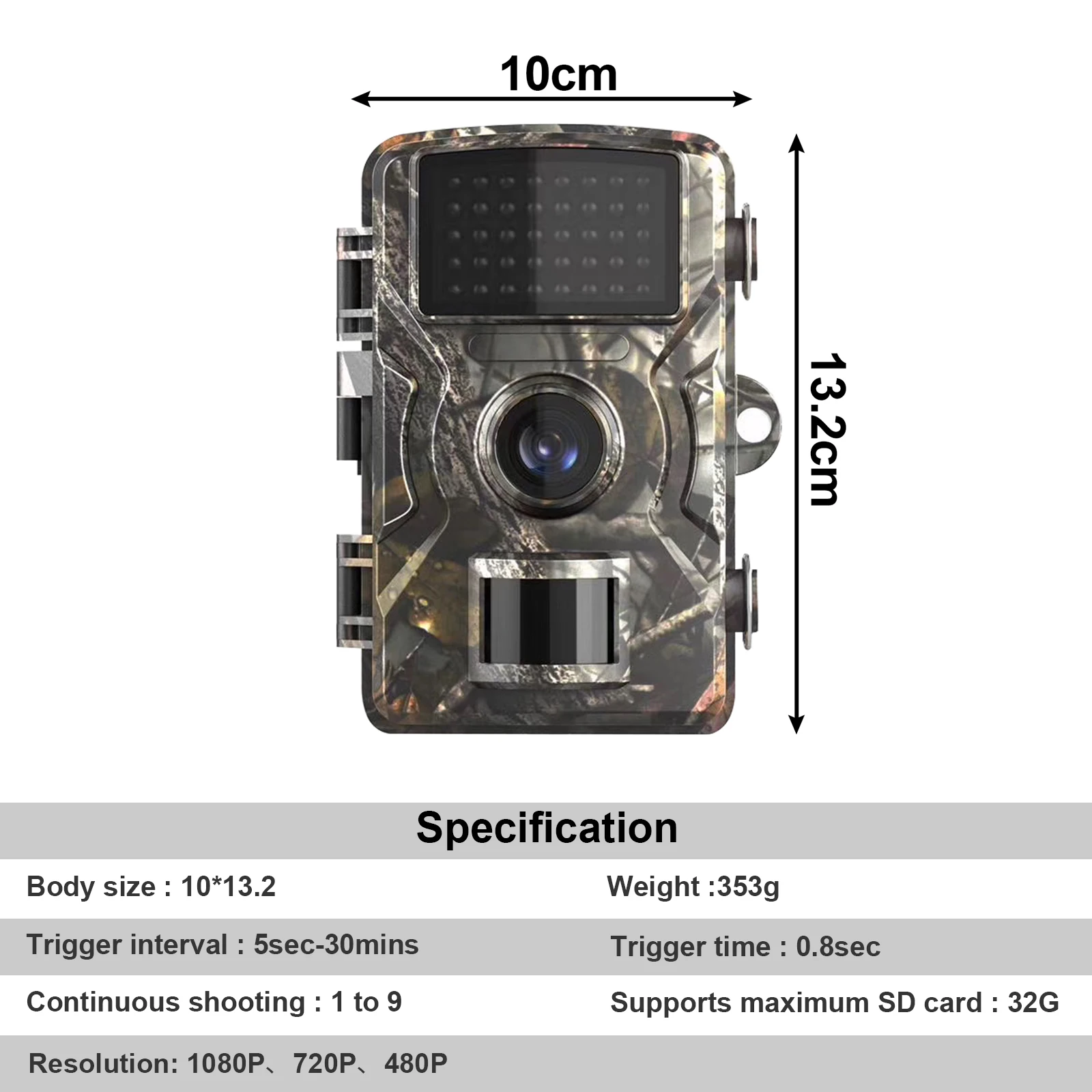 Hunting 1080P Camera IP66 Waterproof Night Vision Hunting Trap Cam Outdoor Wildlife Monitor Trail 36MP Cam for Hunting Wild Boar