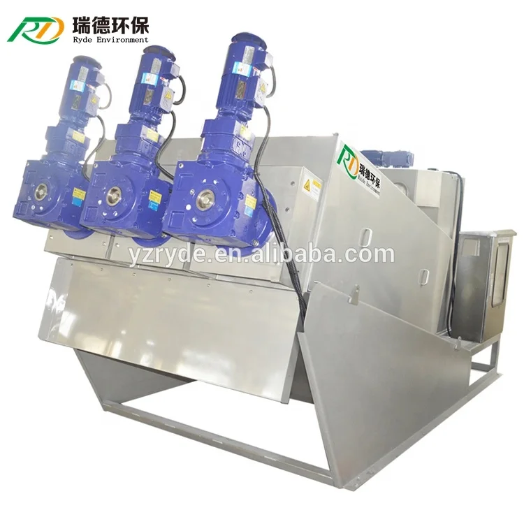 Производитель Китай винт пресс еда отходов Dehydrator Biogas Slurry обезвоживания машина мини очистки сточных вод завод