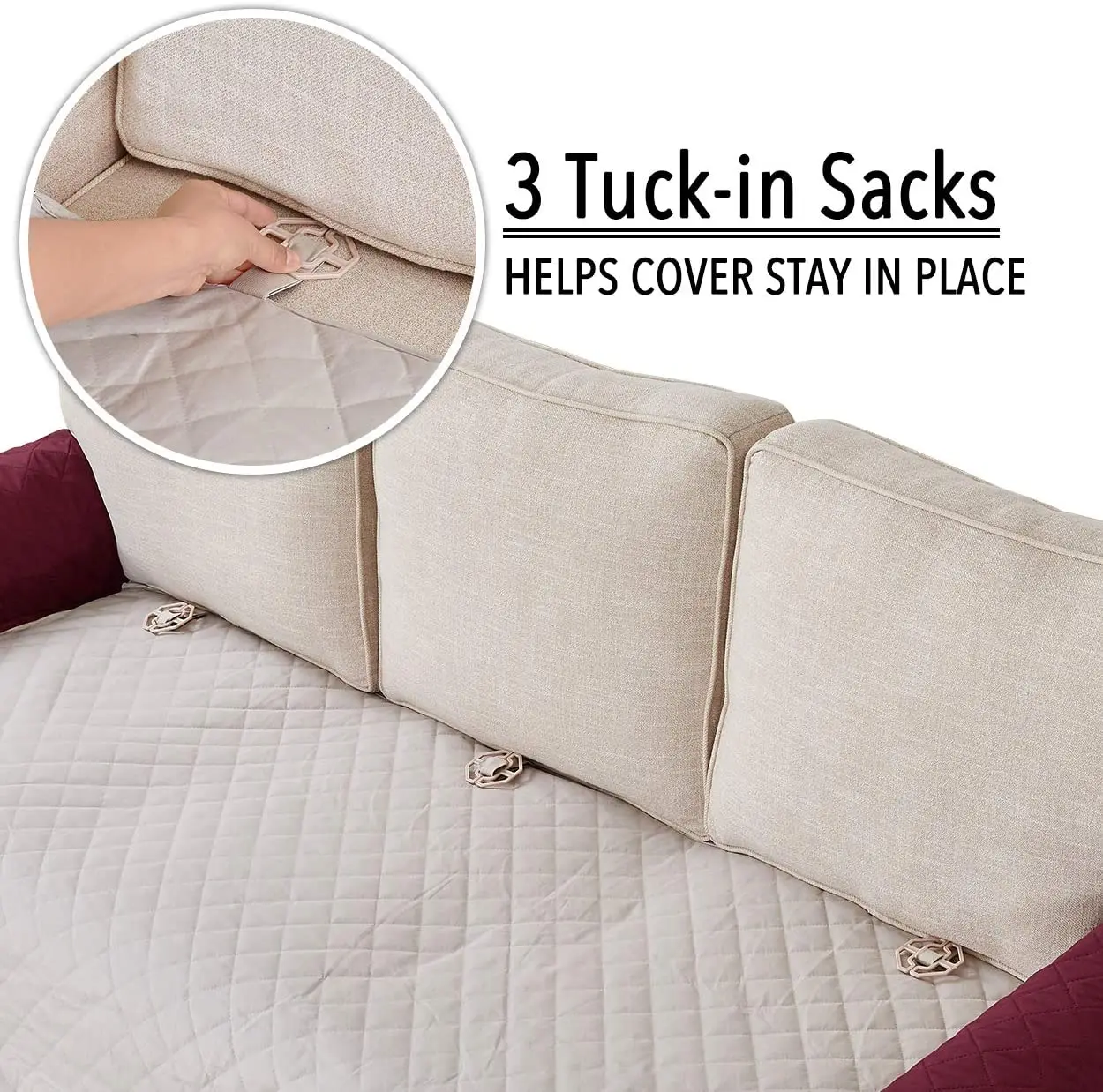 
Furniture Protector Waterproof Sofa Cover for 3 Seater Couch 