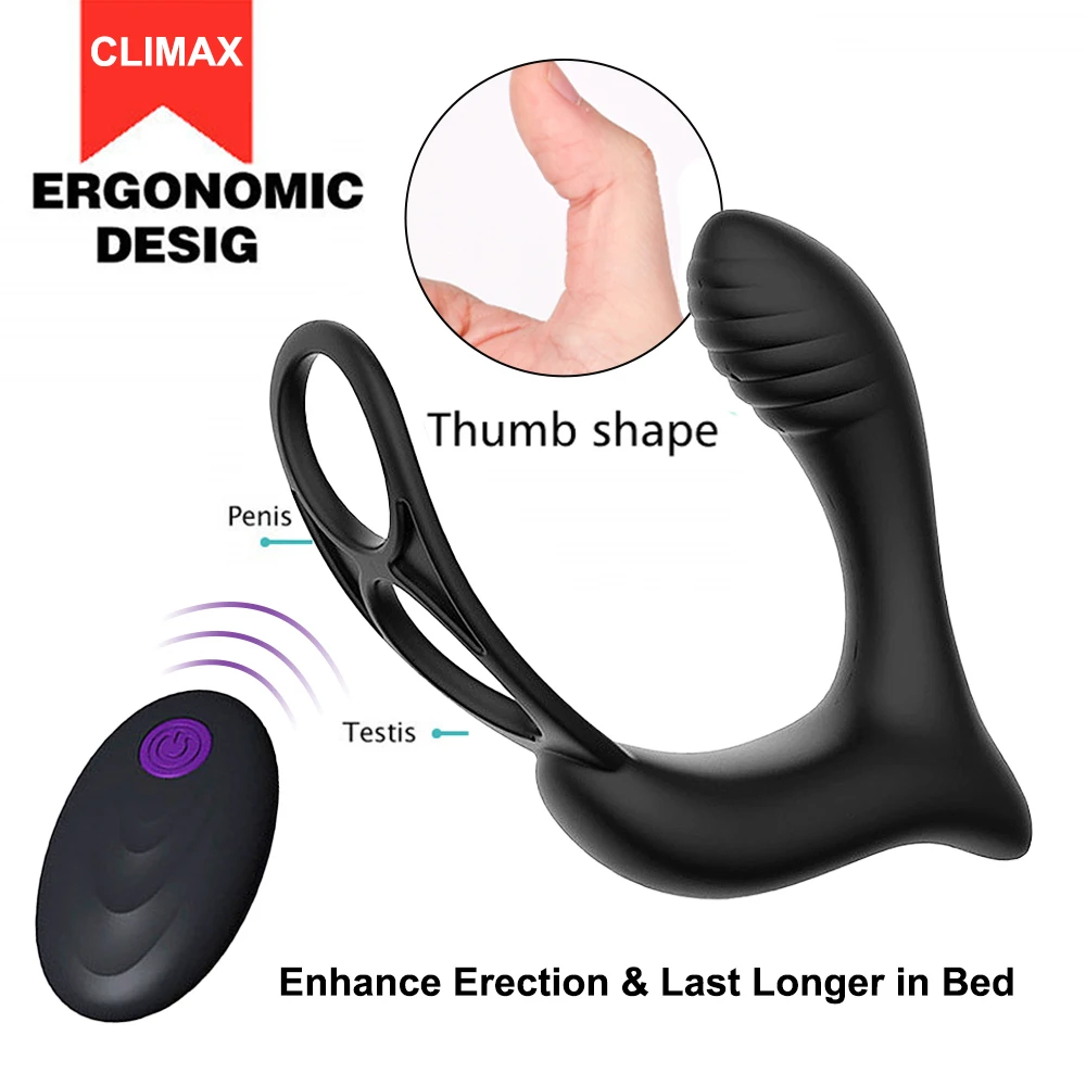 YPM Adult Silicone Male Vibrator Prostate Massager Sex Toy Cock Ring Anal Vibrator Butt Plug For Men Prostate Massager