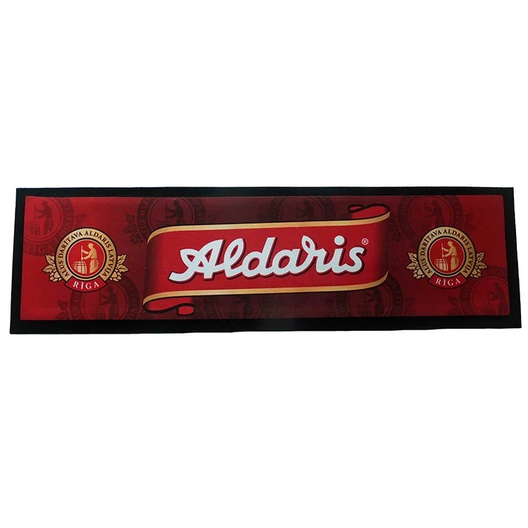 COOL Premium Rubber Service Spill Design barmat with custom printing bar mat felt top liquid absorbent glass drain mats mats