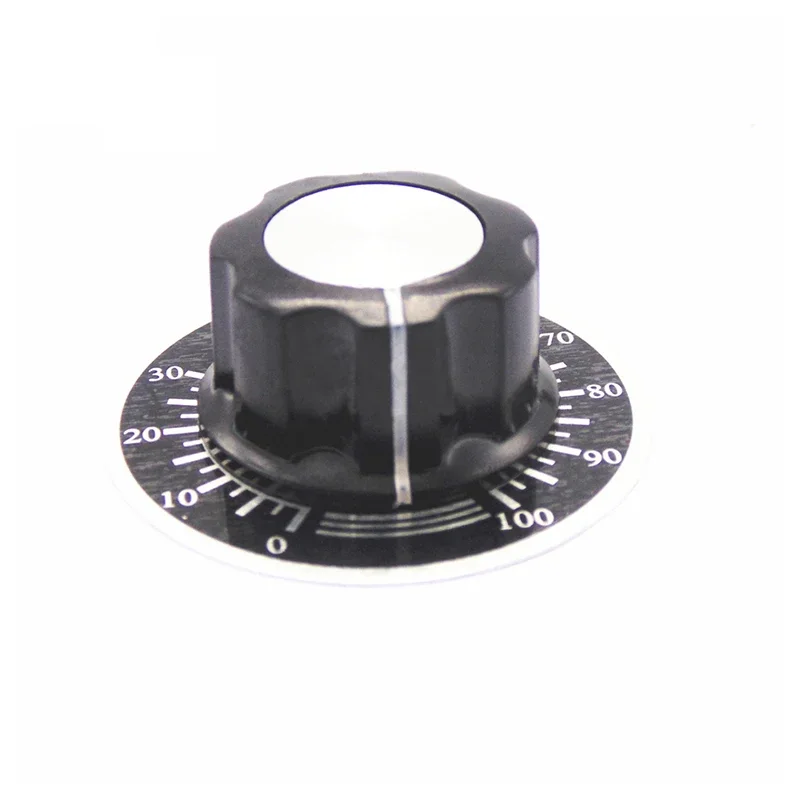 Potentiometer Knob Kit MF-A03 Dial Knob + MF-A03 Bakelite Knob With Scale Plate Sheet Scale Digital Potentiometer Set