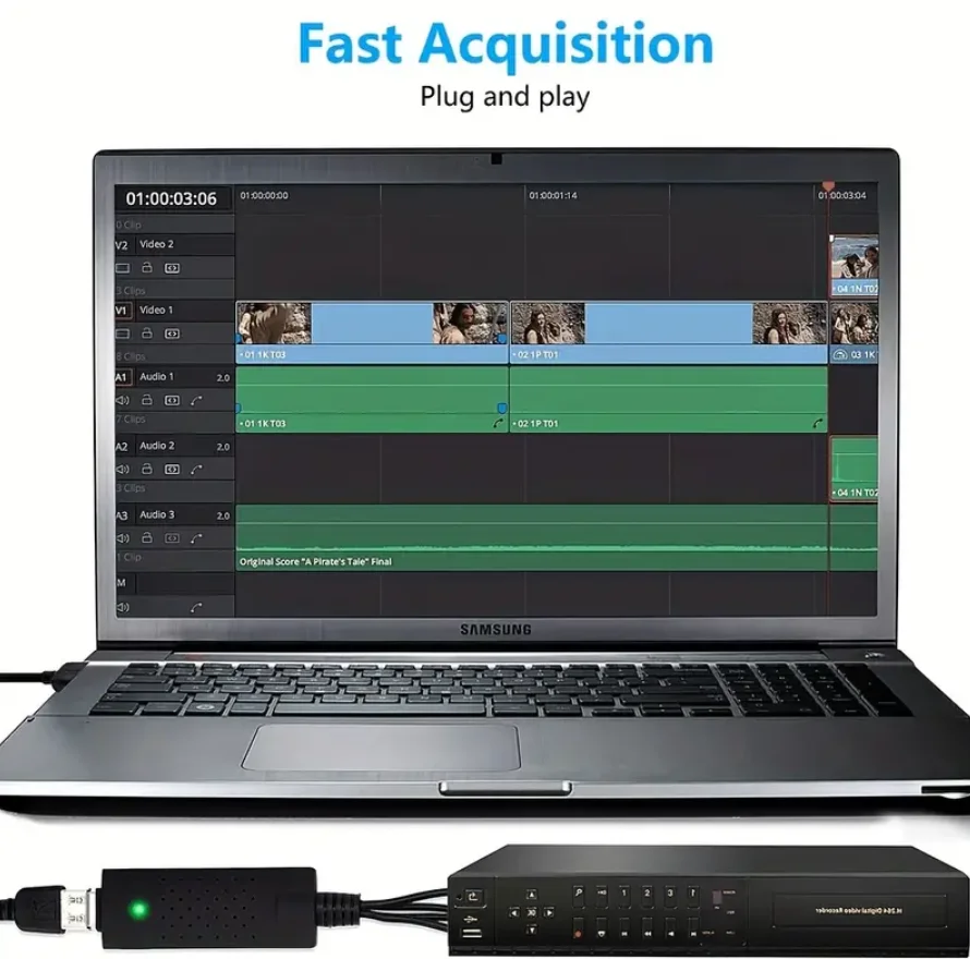 Support Win/Mac VHS to DVD Converter Capture Analog video to Digital Format VHS VCR to Digital Format