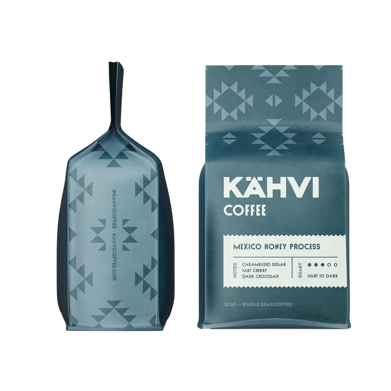 Custom Bottom Biodegradable Stand Up Coffee Pouch Paper Plastic Bag With Degassing Valve