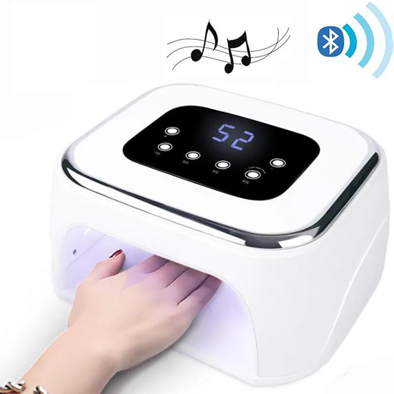 new gel nail polish dryer light blue-tooth music function uv Led nail lamp with powerful 99w