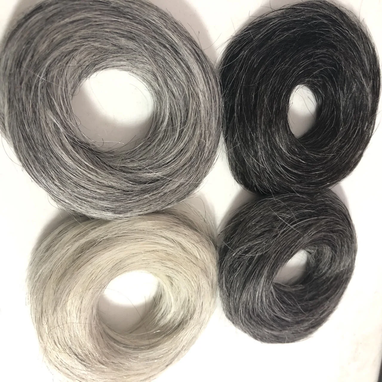 Band Ring Wrap On Hair Chignon With Rubber Hair Messy Bund Ponytails Bun Extensions Grey Human Hair Scrunchies