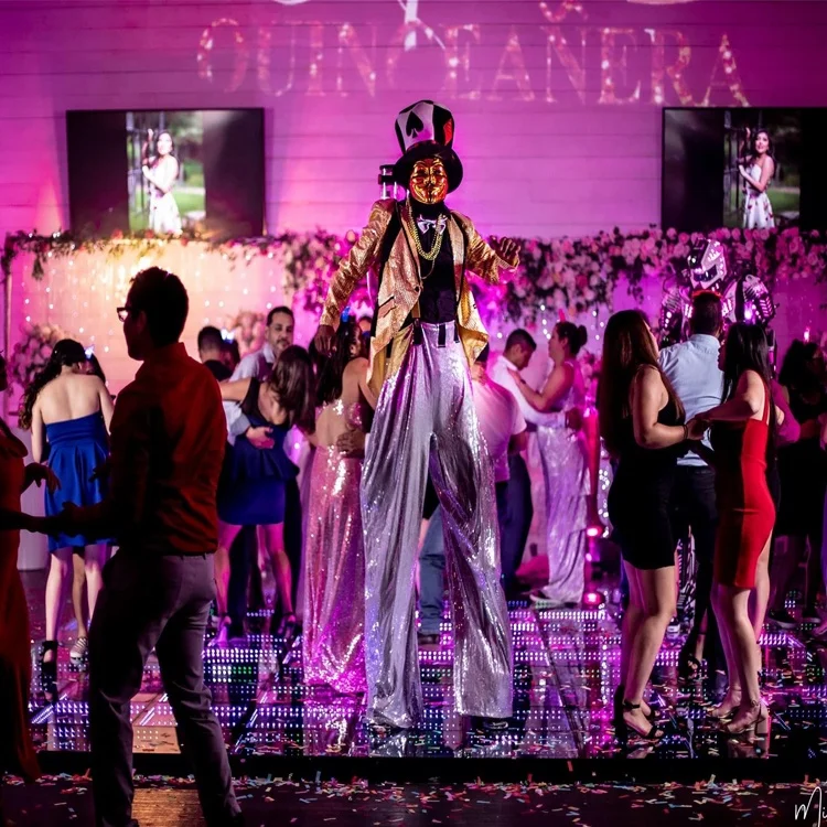 diy kids magnet light up led twinkle starlit 3d mirror dance floor platform for sale