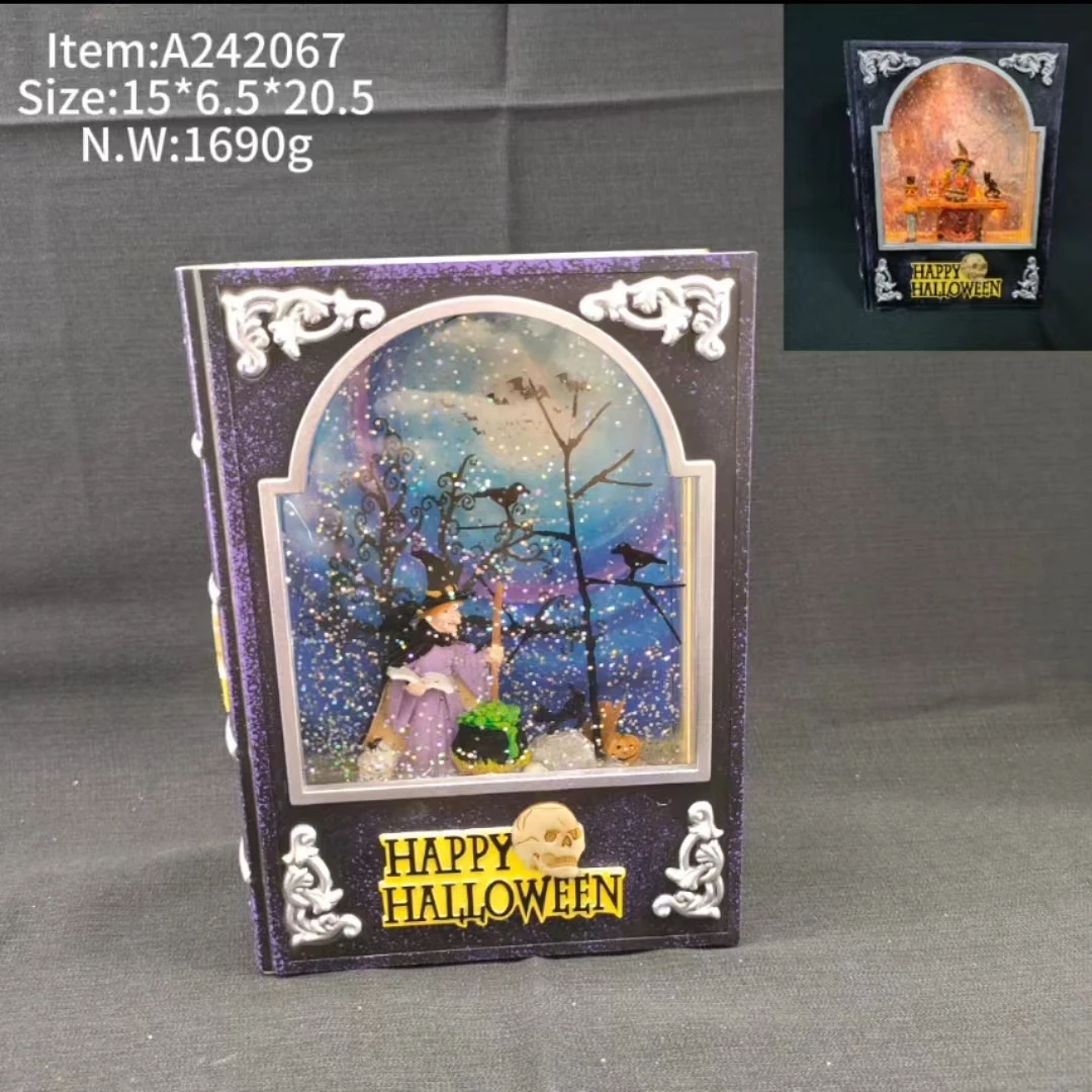 Acrylic new designed fantastic hotsell Hollywood story book lantern for home decoration christmas decoration landscape present