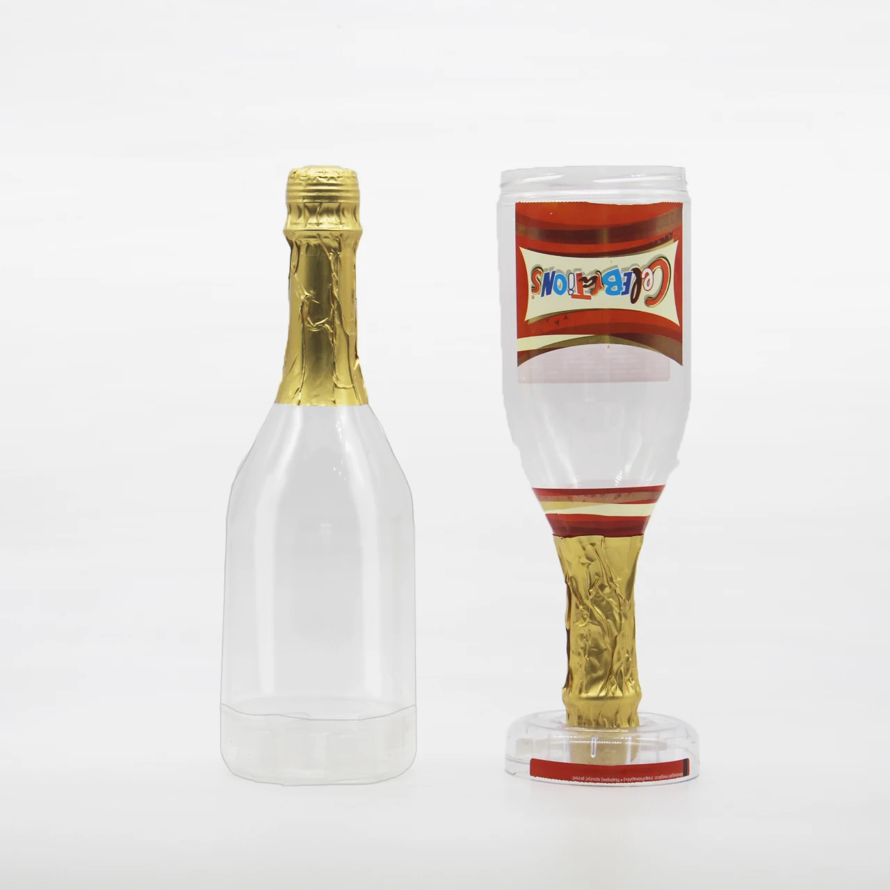 Jelly Bean packing bottle/750ml PS champagne bottle for candy packaging