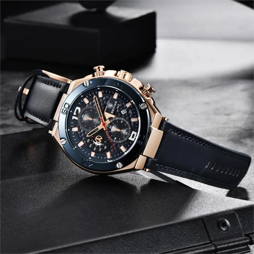 BENYAR 5151 relojes montre многофункциональные спортивные водонепроницаемые мужские кварцевые часы с хронографом