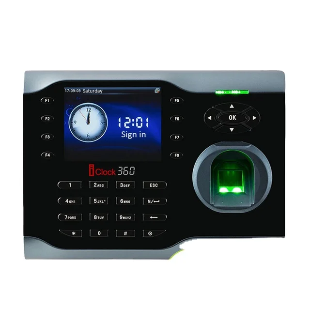 USB TCP/IPZK Iclock360 RFID Card Biometric Fingerprint Recognition Time Attendance Machine Time Iclcok Recorder Linux System