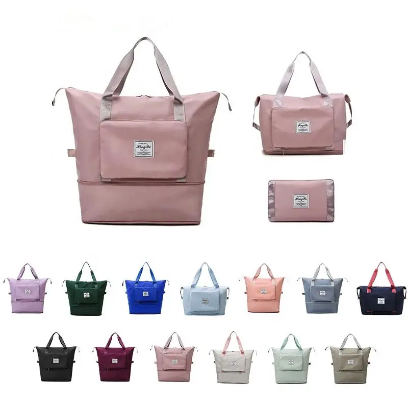 Hot Sale Foldable Scalable Dry Wet Separated Sport Duffel Holdall Training Yoga Weekend Shoulder Tote Luggage Travel Bag