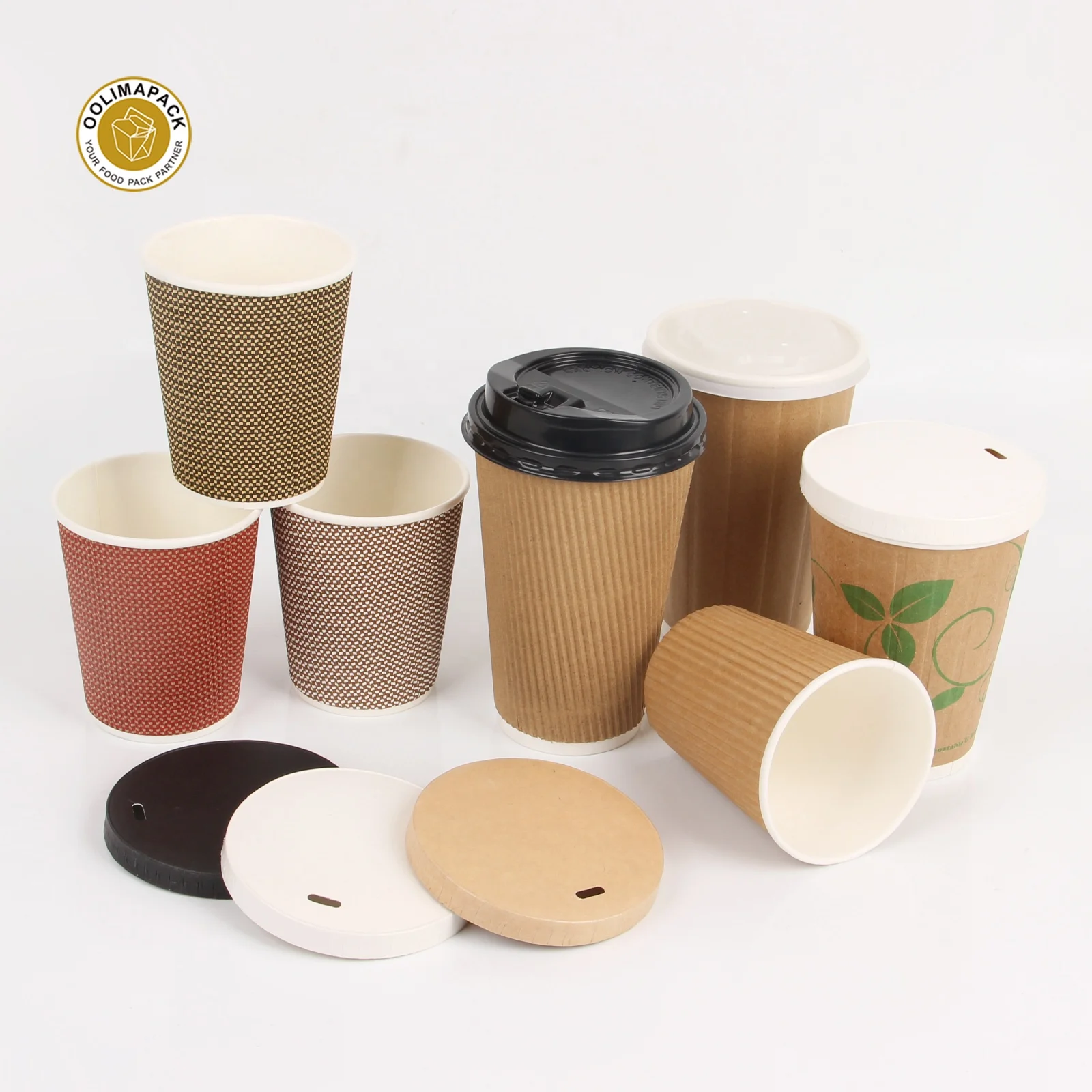 Hot Sales Disposable 2.5oz Coffee Paper Cup Takeaway Compostable Corrugated Cups for Drink