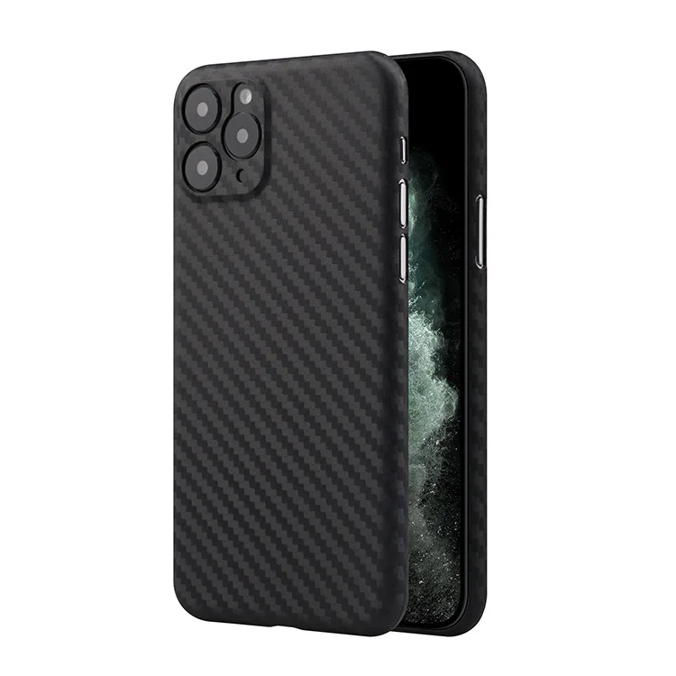 0.35mm Ultra Thin Light Weight Carbon Fiber Texture Soft PP Cover Case for iPhone 11 Pro