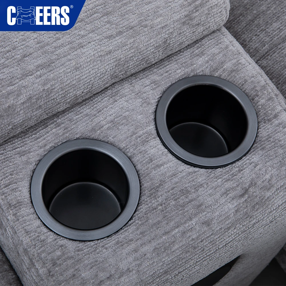 MANWAH CHEERS Modern Living Room Furniture 4 Seater Modular Sectional Set Sofa L Shaped Electric Sofa Bed With Storage