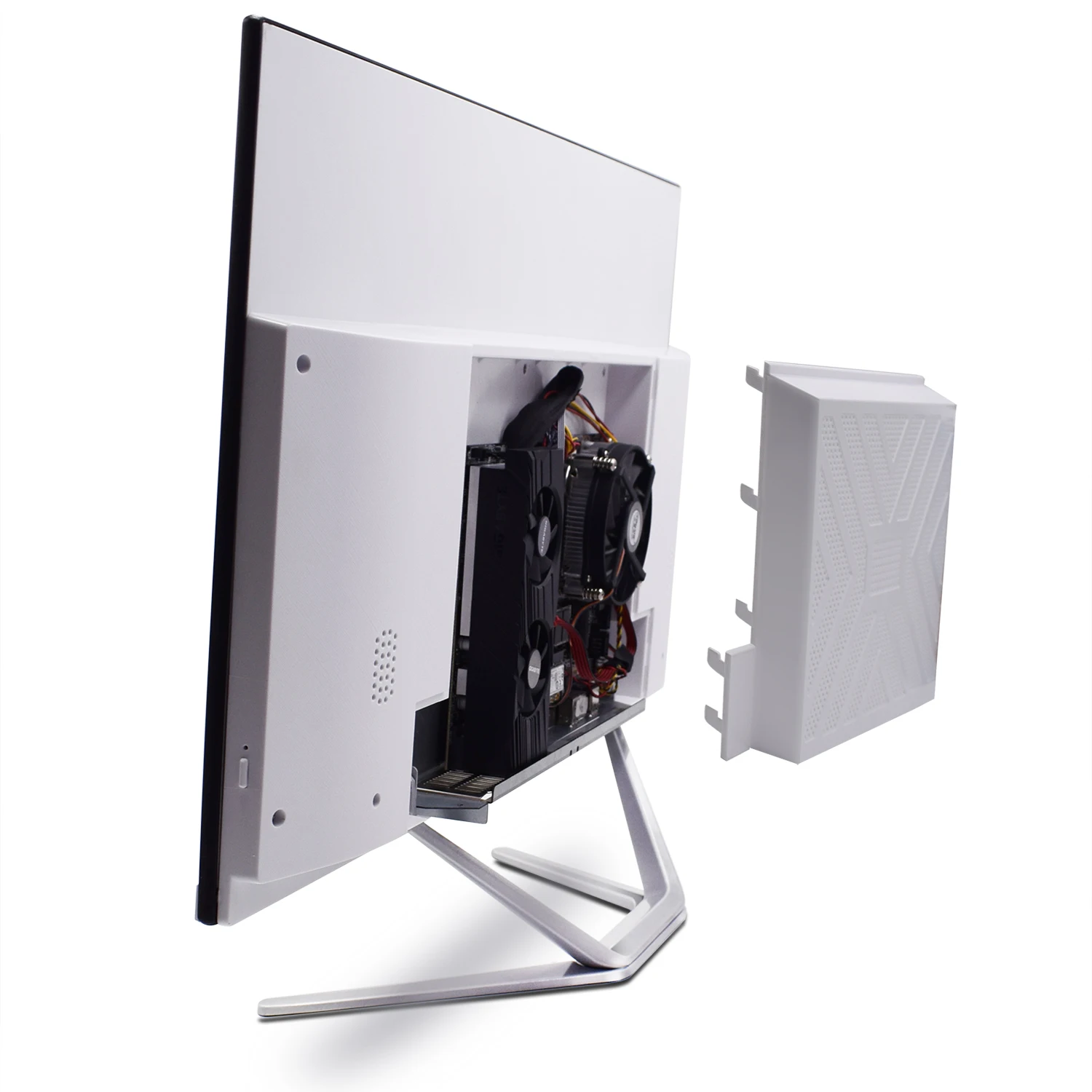 23.8 Inch Core I7 9700F Computer M.2 SSD Discrete Graphics Gaming Desktop All In One Game PC