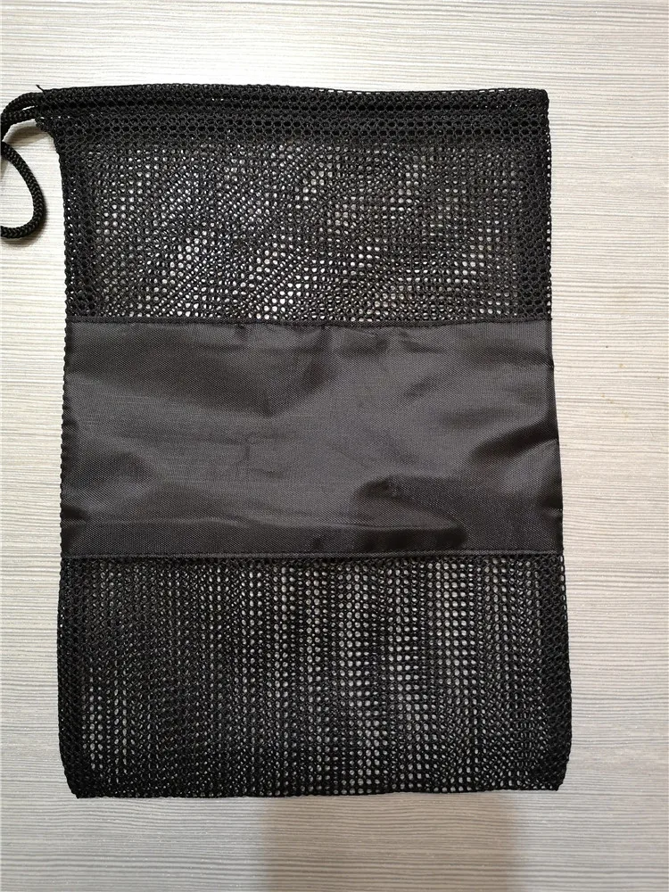 MKAS Customs Size and Logo printing black Mesh Bag