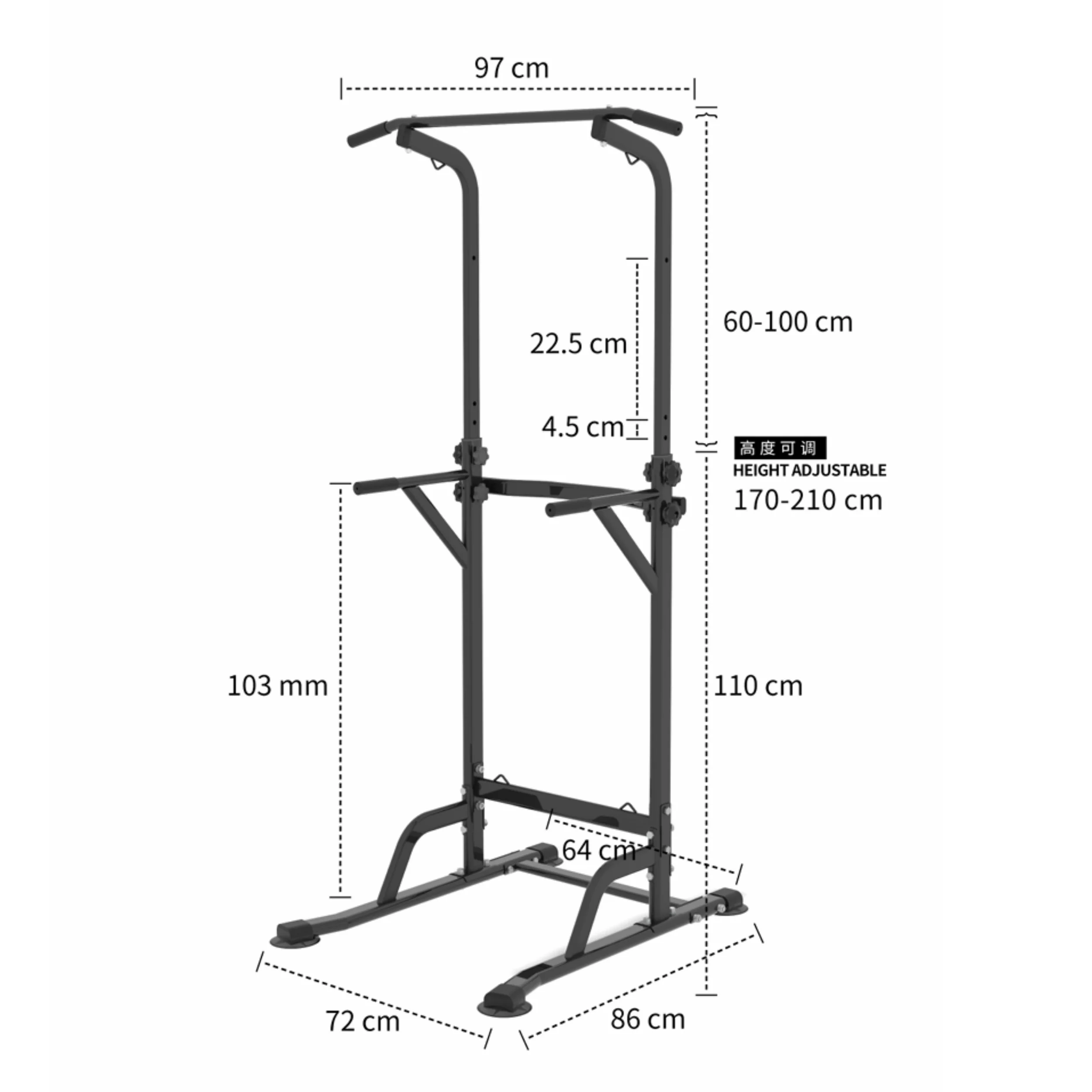 Multifunctional Pull Up Rack Indoor Fitness Dumbbell Weight Bench With Power Rack