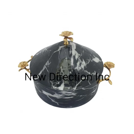 Эмалированная Изолированная кастрюля, серверный горячий горшок, Роскошный дизайнерский изолированный горячий горшок из нержавеющей стали с ручками, декоративный