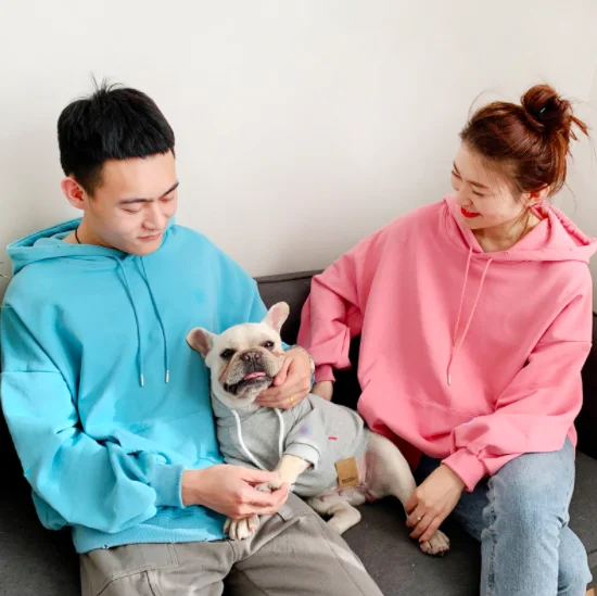 Top Selling Fashion Spring Autumn Plain Pattern Male Female Matching Dog And Human Pet Clothes