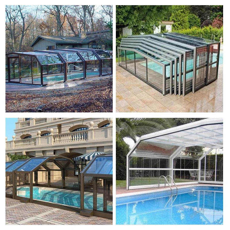Patio Enclosures Cover For Glass Retractable Roof Polycarbonate Swimming Pool Cover Retractable  Roof