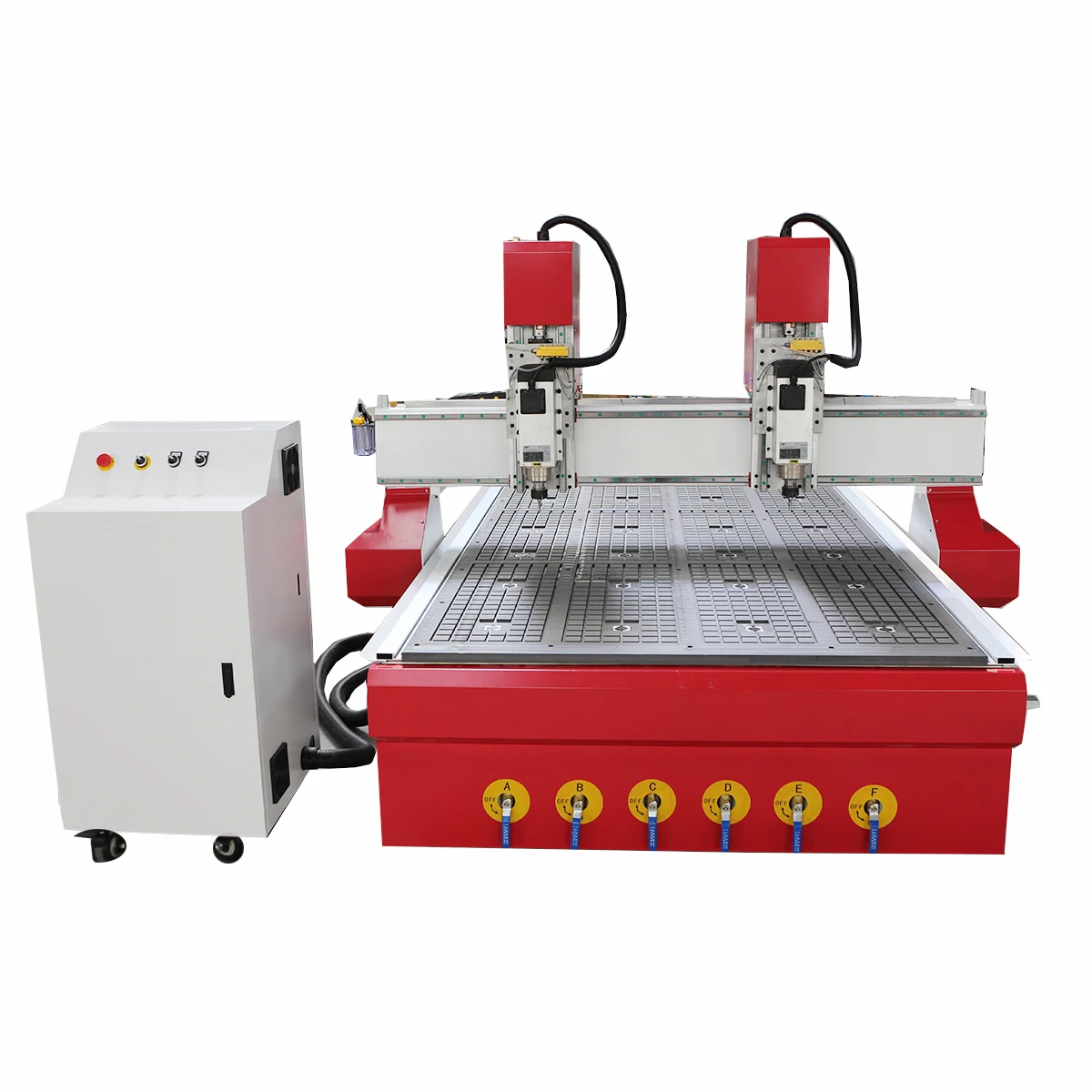 Hot sale High quality 3 aixs Two spindle 1325 wood router cnc with vacuum table with Rotation axis for wood mdf and Acrylic