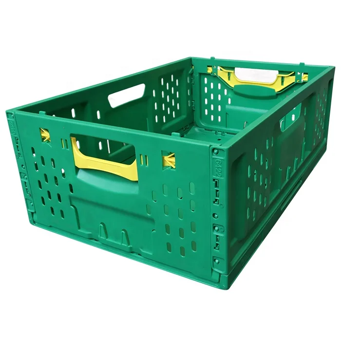 QS Fruit Storage Plastic Box Cheap Fruit Crates for Sale Collapsible Plastic Vegetable Basket Crate for Vegetable