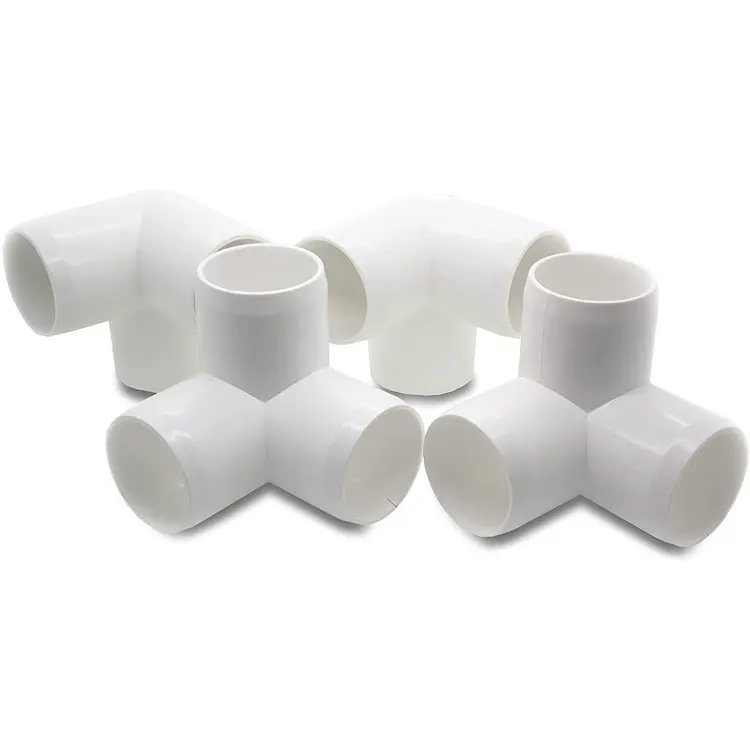 3 Way Pvc Elbowtee Pvc Fittings 1 Inch Pvc Pipe, Sch 40, White 1 Inch Pvc Elbow Fittings Pvc Pipe Connectors For Furniture