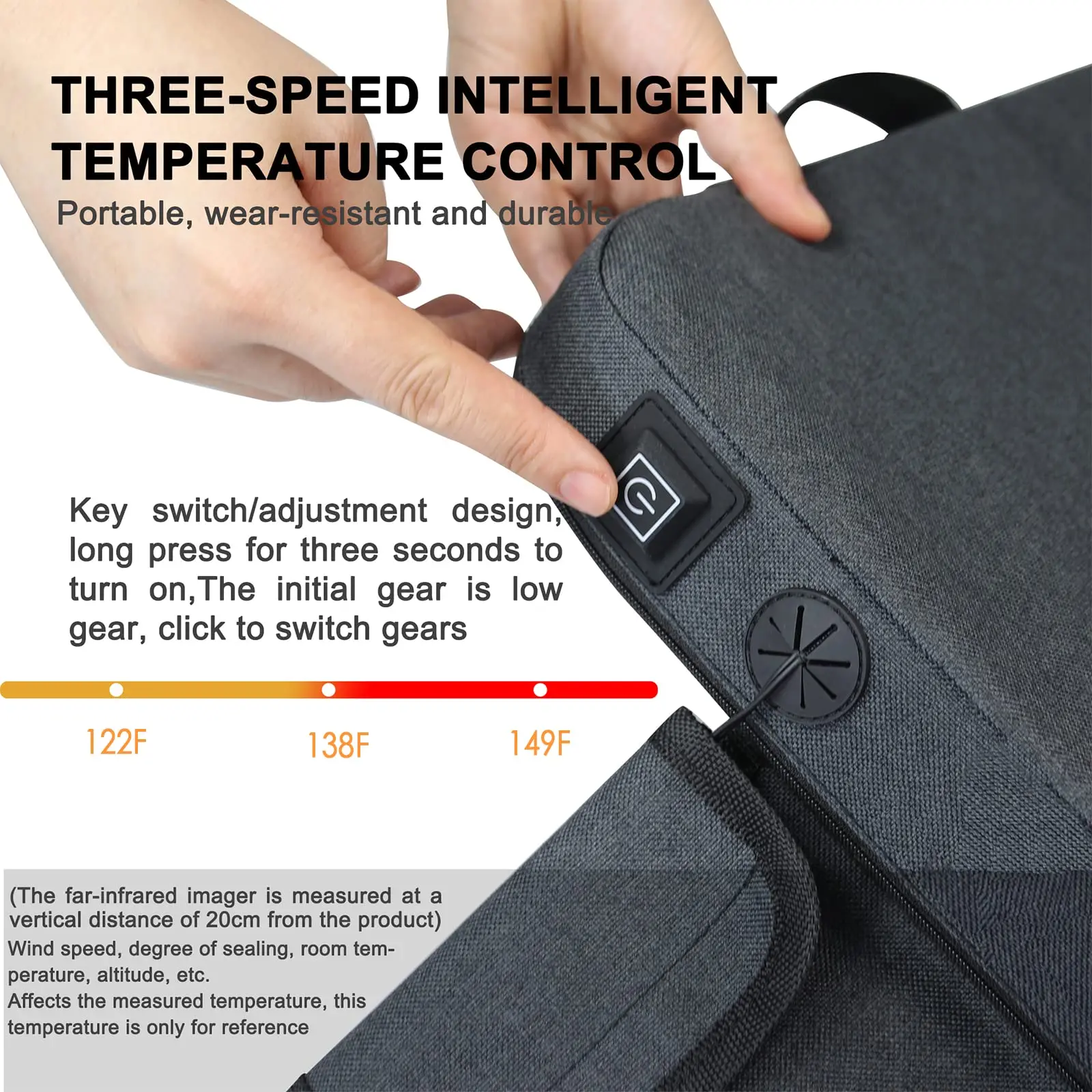 Adjustable Temperture Heating Seat Pad USB Battery Heating ,Portable Heated Cushion  for Outdoor Camping, Fishing