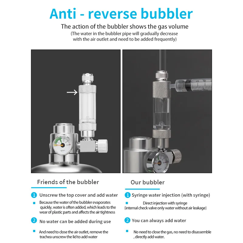 Aquarium DIY Carbon dioxide cylinder generator With Pressure Adjustment Water Plant Fish Aquarium Co2 Valve Co2 gas cylinder