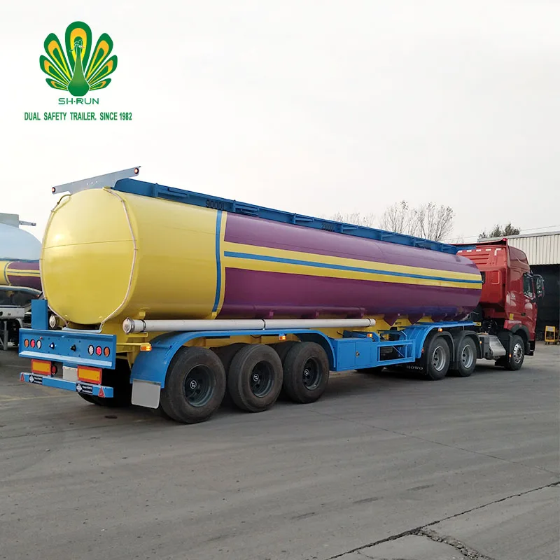 Bitumen Transportation Insulation Fuel Tanker Semi Trailer Chemical sulphuric acid transport tanker trailer