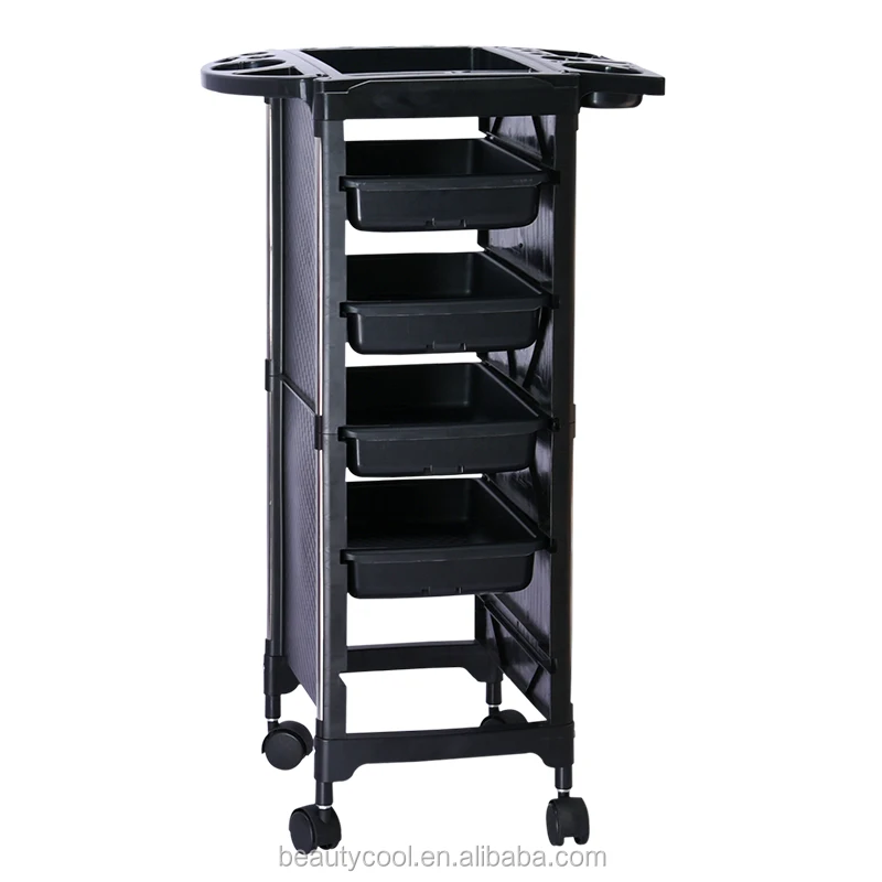 Fashion Portable Hairdresser Rolling Salon Cart Hairdressing Equipment Support Beauty Salon Trolley for Barber Store Use