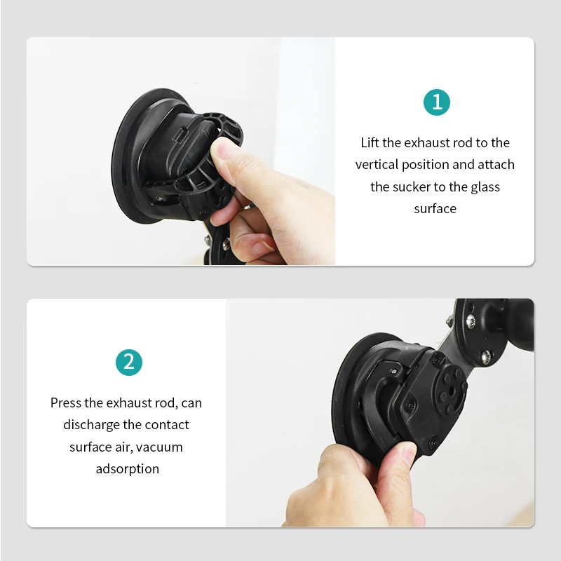 VIN Mounts Triple Suction Cup with X-Grip Iphone Charging Charger Adapter for Dashboard/Glass Phone Mounting for Ram mount