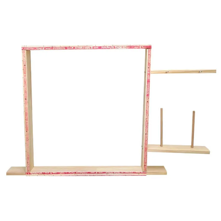Drop Shipping Wholesale Handmade Wood Tufting Frame Manual Carpet Stretch Cloth Tufting Gun Frame For Poke Embroidery
