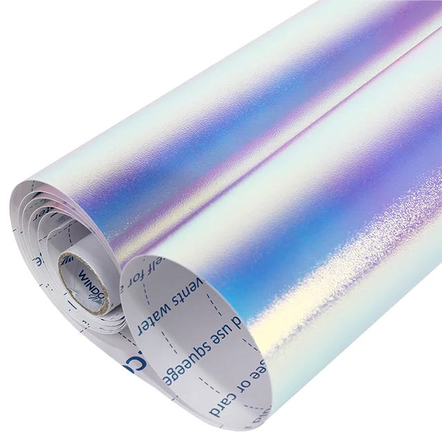 HOMIDEK Block Sight Window Film Static Cling Frosted Rainbow Colorful Vinyl PVC Glass Privacy Decoration Window Film