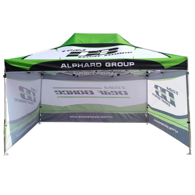 Ty 10x10 Custom Print Advertising Promotional Pop Up Event Folding Aluminium Gazebo Canopy Roof Top Trade Show Tent