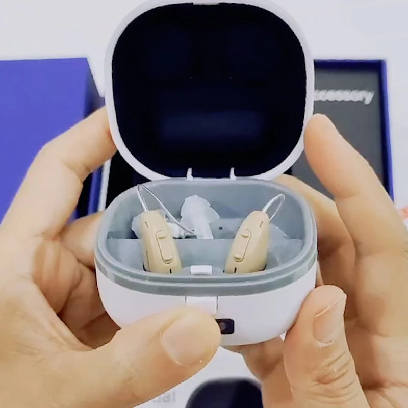 Healthcare Supply Cheap Price Digital Mini Hearing Aids  Bte Thin Tube Hearing Amplifier Rechargeable Receiver Hearing Aid