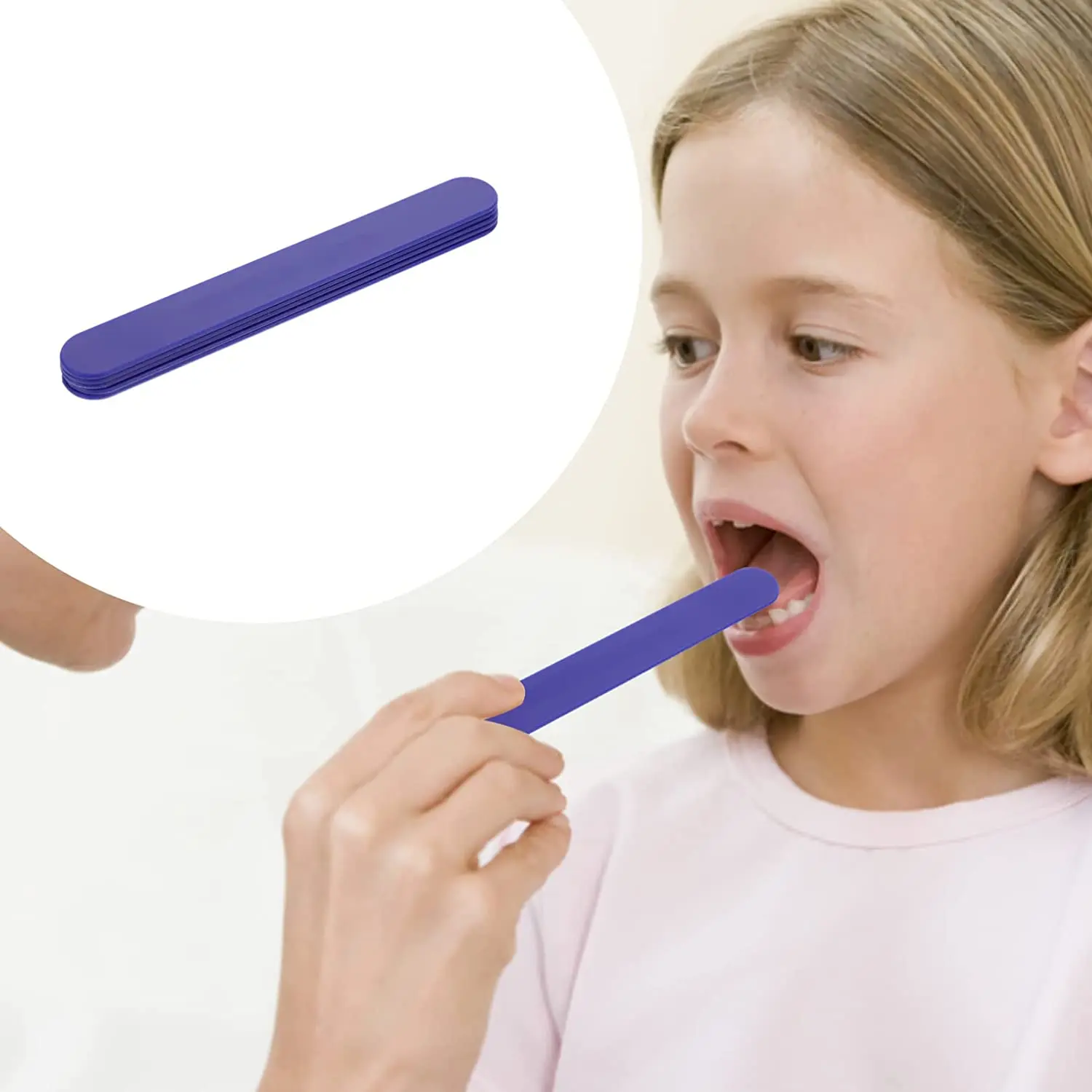 SJ Safe Stirring Hospital Useful Depressor Tongue Craft Wax Oral Patient Convenient Medical Plastic Tongue Depressors