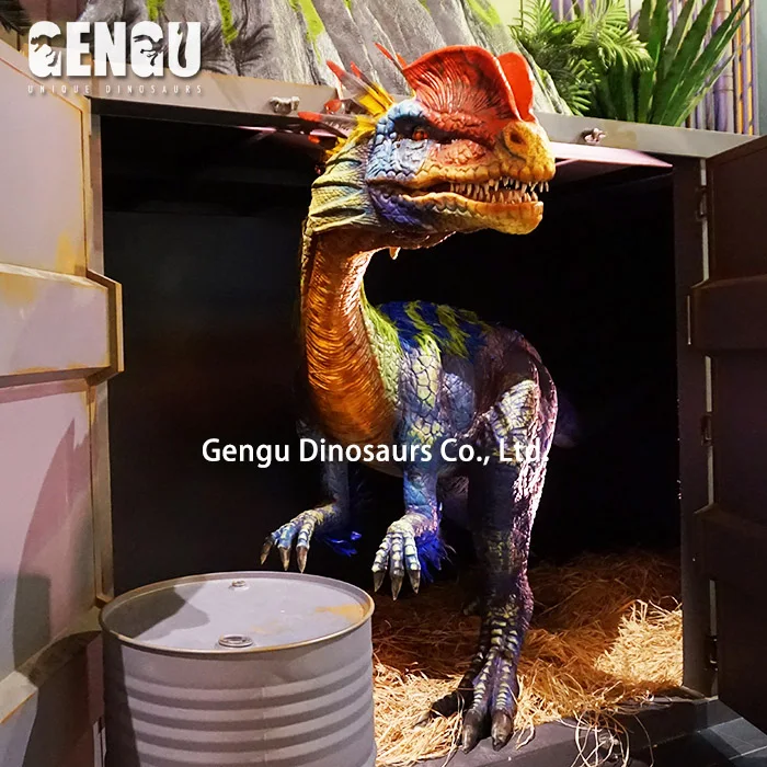 Animated theme park dinosaur