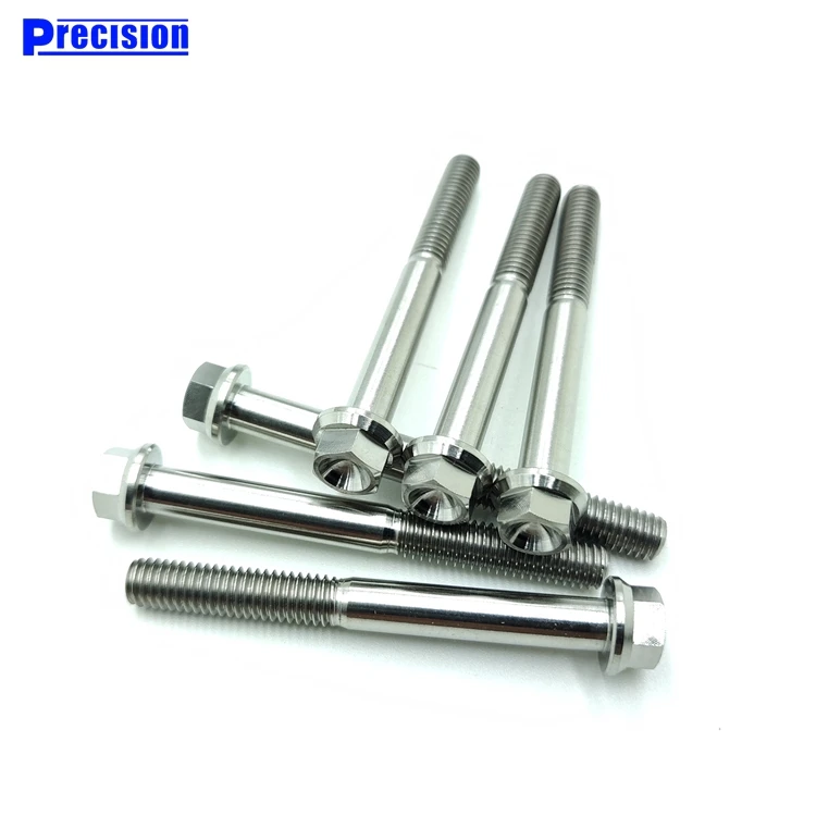 M6 M8 M10 M12 Gr5 Titanium Drilled Flange Bolt for Motorcycle