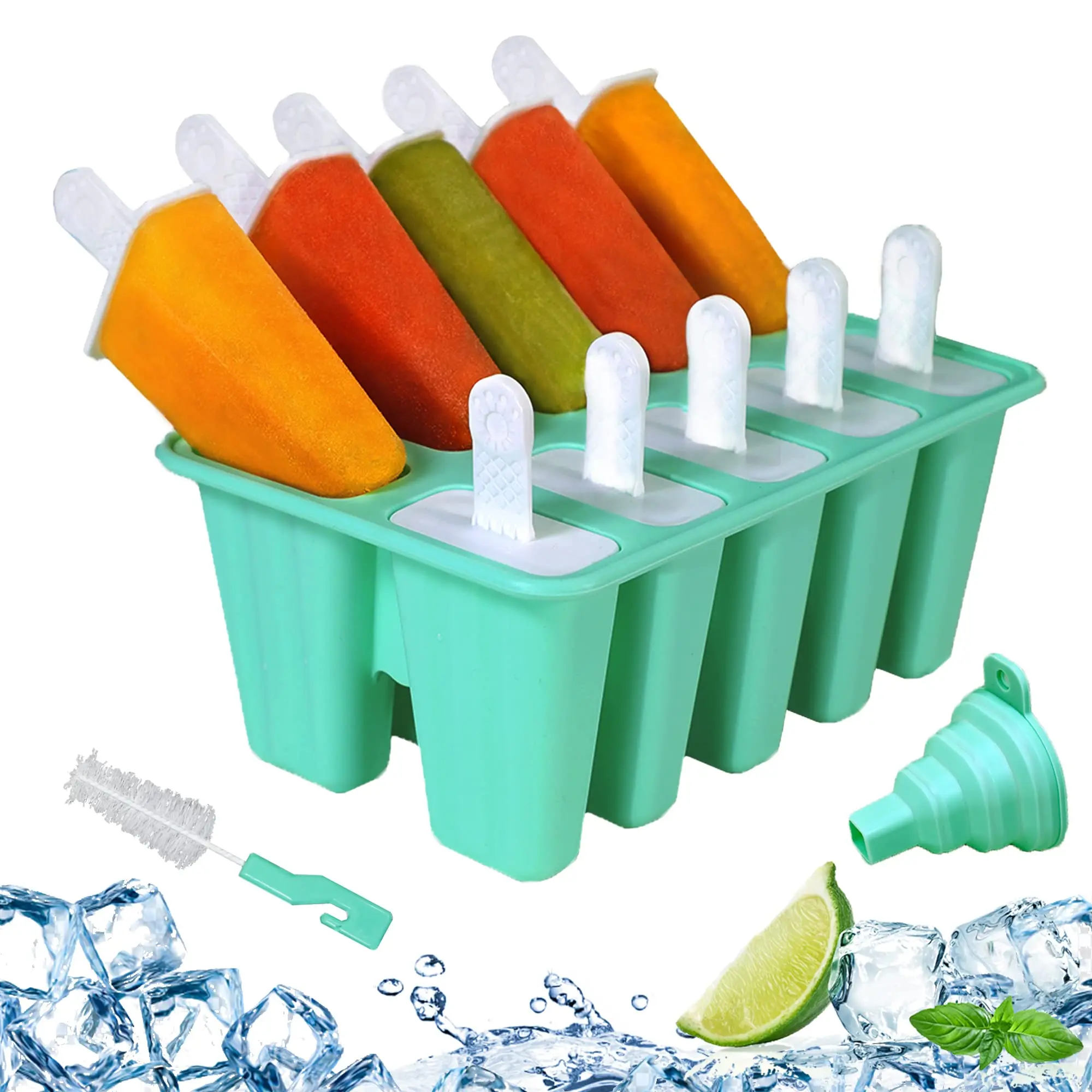 Manufacturer Direct Selling Food Grade Silicone Frozen Popsicle Moule Mold Durable Silicone Ice Cream Mold