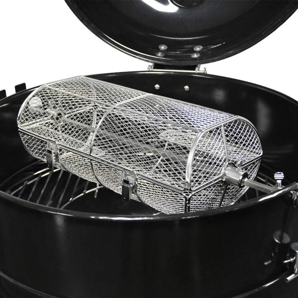 Vegetable & Chips Tumble Basket Round BBQ Portable Grill Round Net