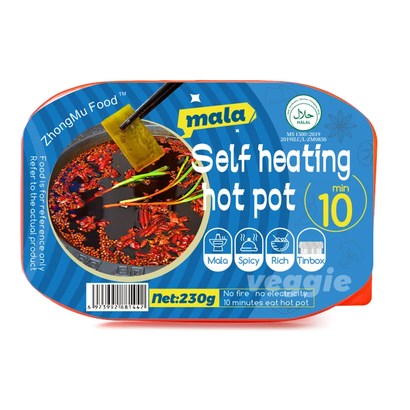 Китайский вкусный мгновенный горячий горшок для одного человека, самонагревающийся горячий горшок