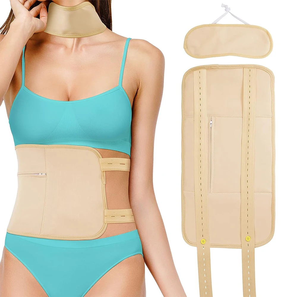 Elastic Strap Bamboo Cotton Machine Washable Anti Oil Leak Liver Detox Reusable Organic Castor Oil Packs Wrap Around Stomach