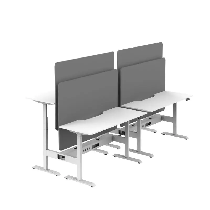 Gaming Smart Dual Motor Sit And Stand Up Office Furniture Desk Workstation 4 Leg Frame Height Adjustable Electric Standing Desk