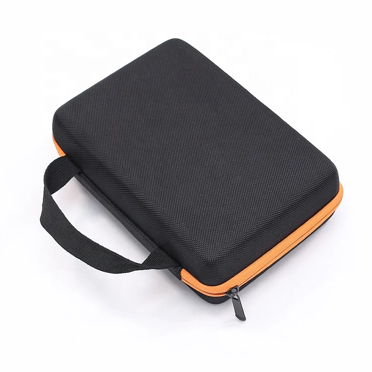 blue pu hard shell protective eva decorative camera bag case