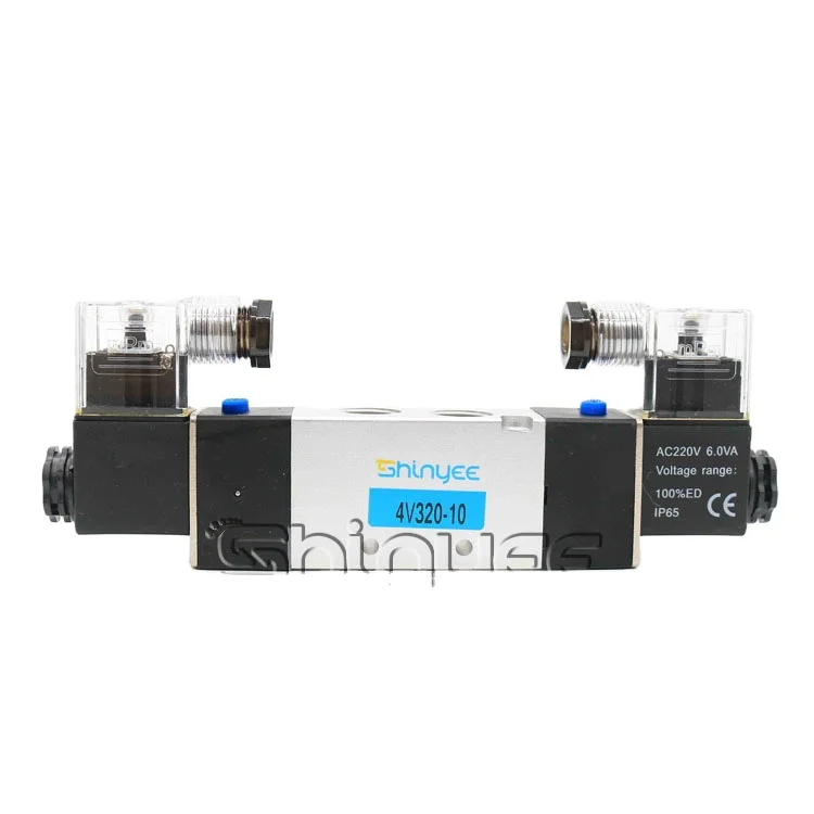 SHINYEEPNEUMATIC популярный продукт Соленоидный клапан 4V320-10 4v310-08 220 В с клапаном 12 вода 6 3/2