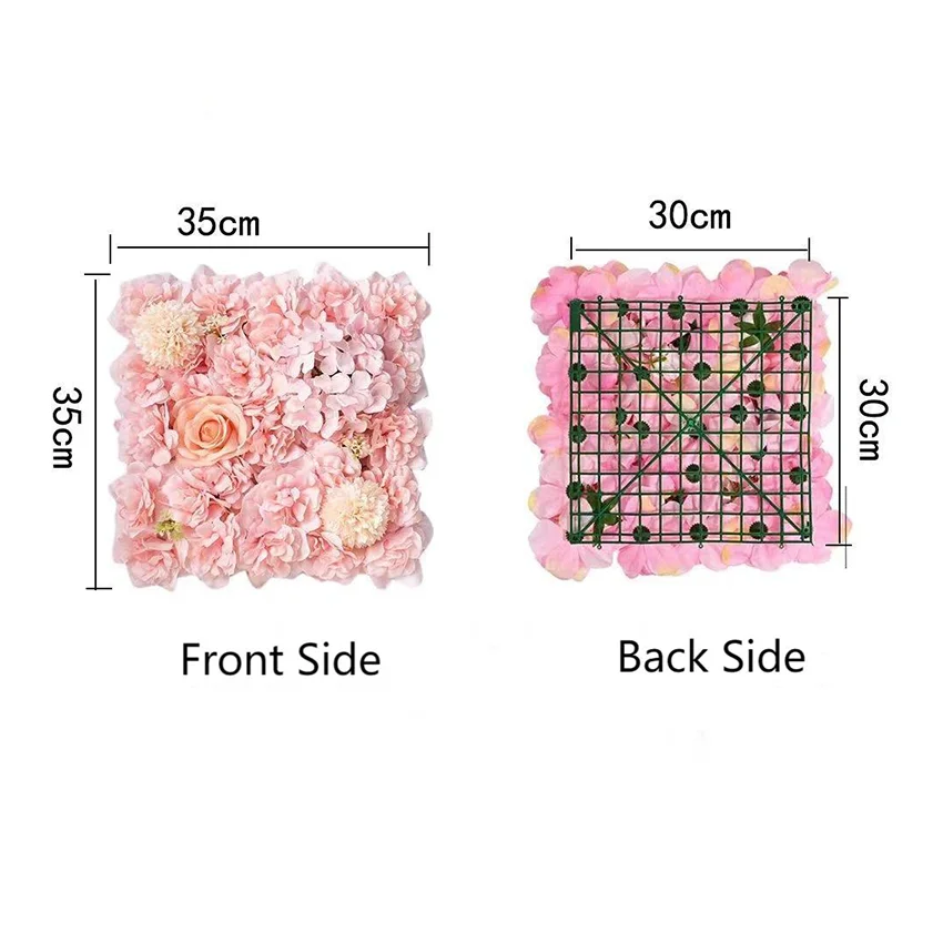 Artificial Wall Flower Backdrop 3D Silk Rose Floral Panel for Photo Background Home Party Wedding Backdrop Decoration